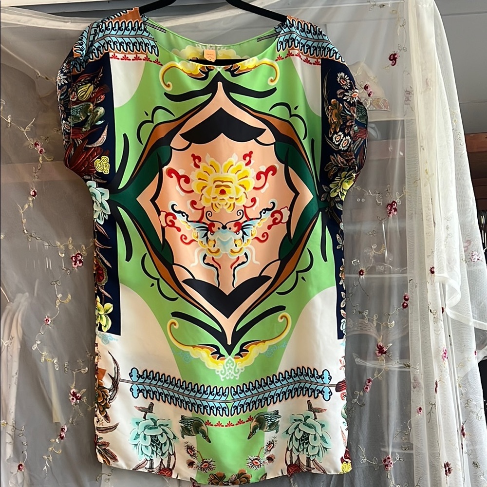 FARM RIO Vibrant Multicolor Patterned Tunic top